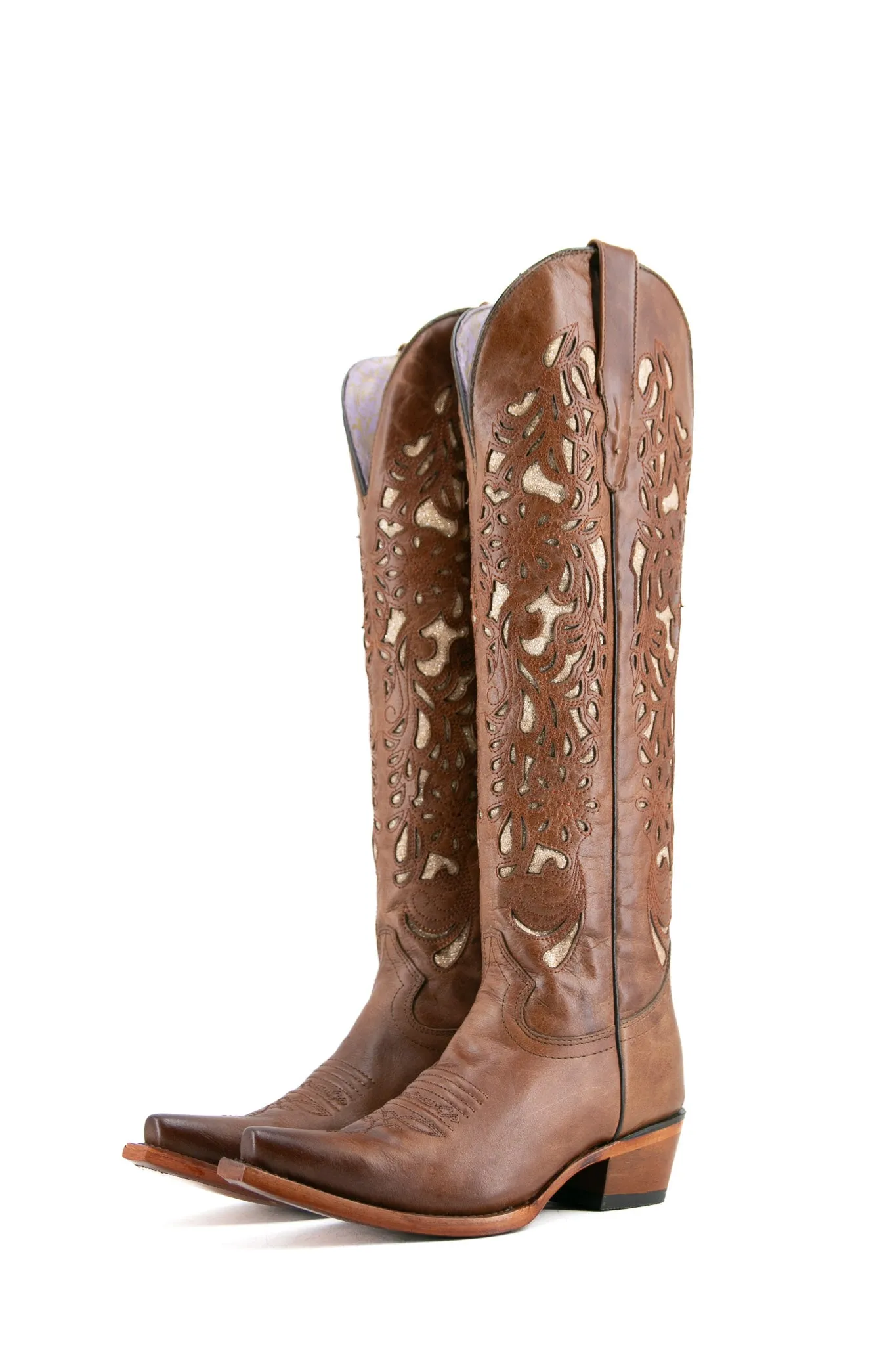 Alexa Miel Laser Tall Snip Toe Cowgirl Boot