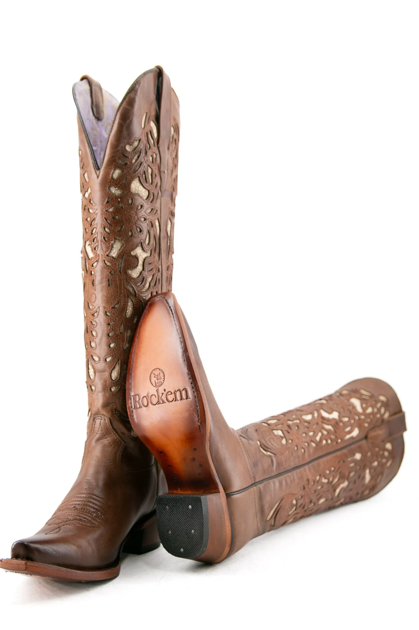 Alexa Miel Laser Tall Snip Toe Cowgirl Boot