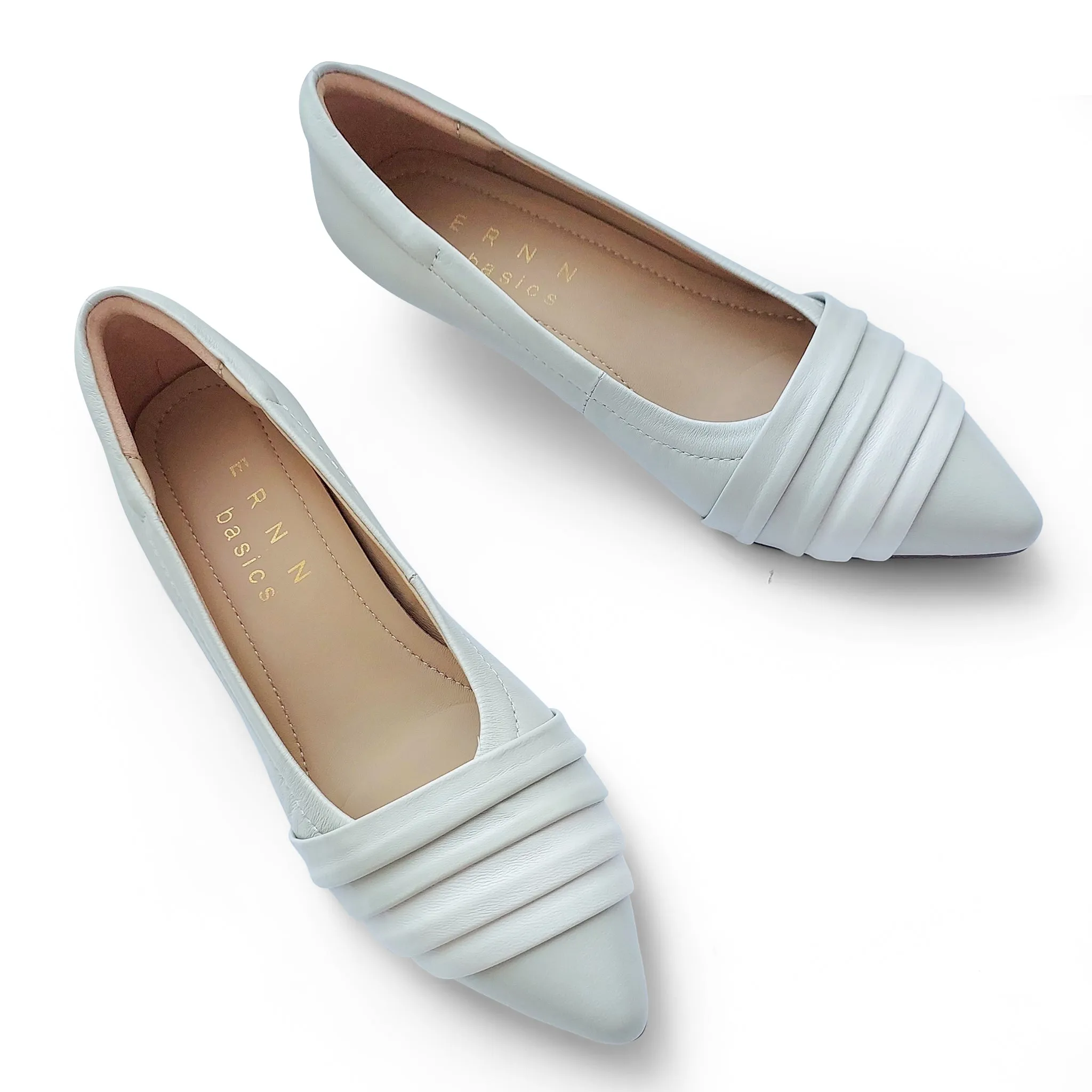 Anne Signature lambskin pumps with pleats