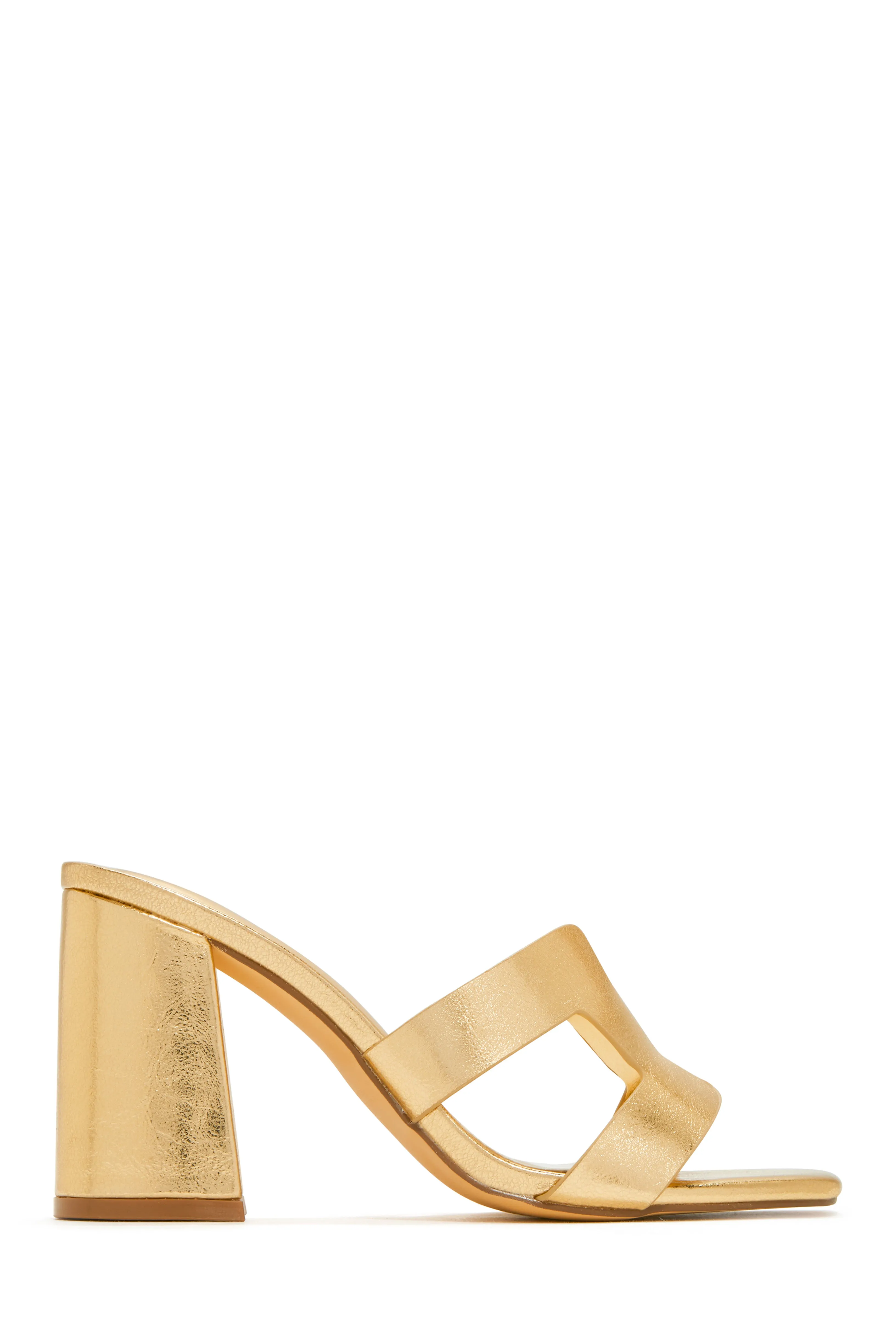 Bianka Block Mid Heels - Gold