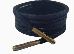 Black shoelaces  waxed cotton 90 cm 3 mm oval/round sold in 1 and 2 Pair Packs