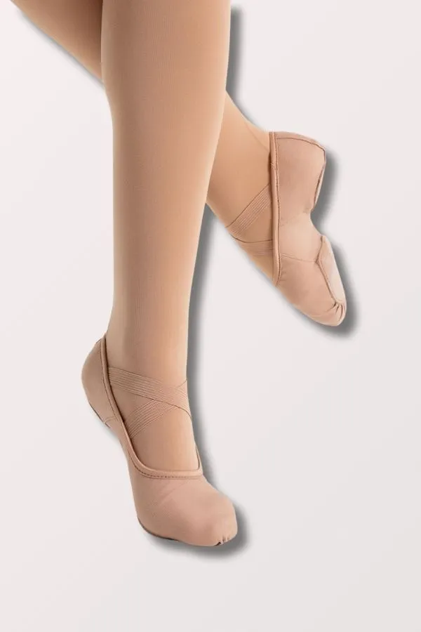 Child Hanami Stretch Canvas Ballet Shoes - Light Suntan