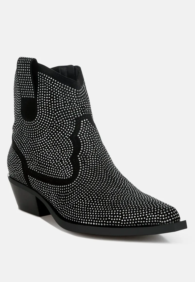 Costello Rhinestones Embellished Cowboy Boots