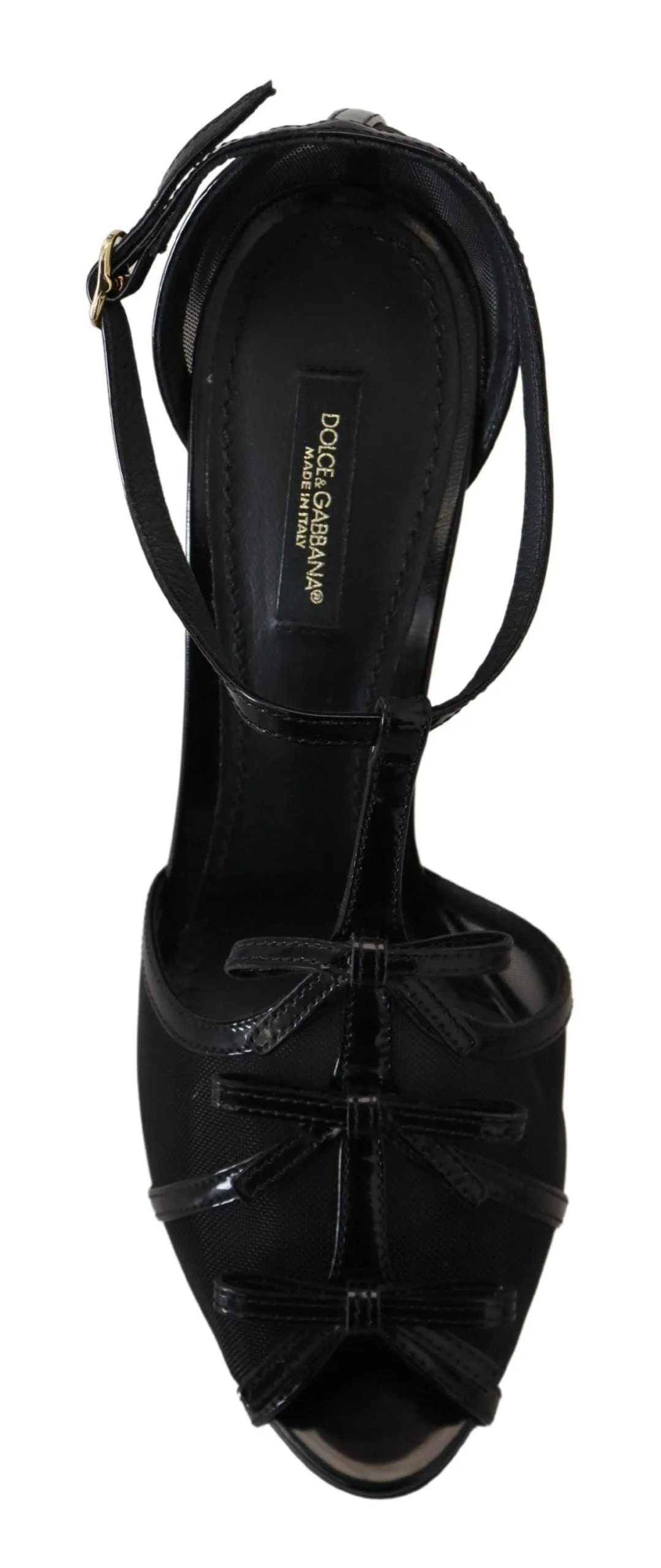 Dolce & Gabbana Black Stiletto High Heels Sandals Shoes