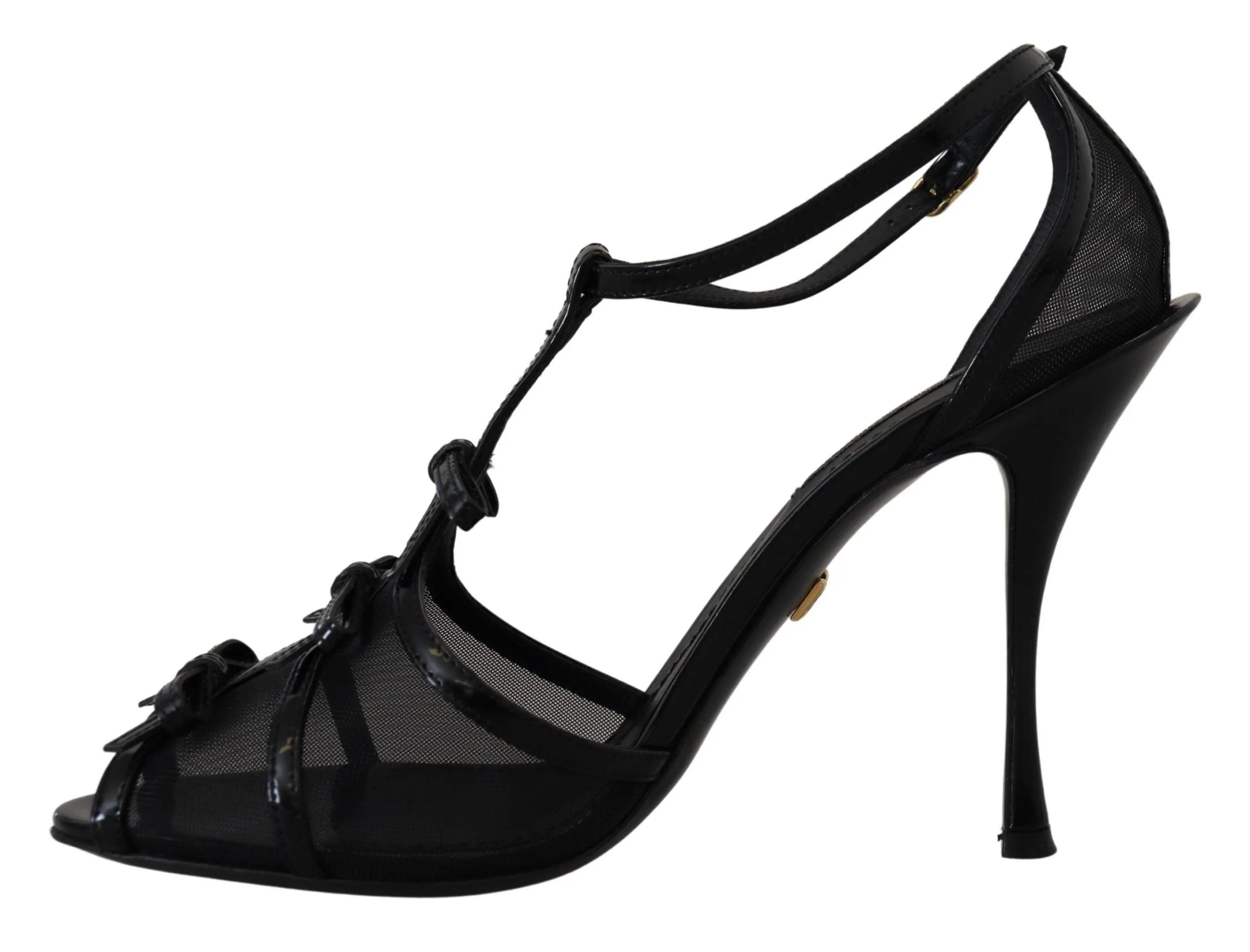 Dolce & Gabbana Black Stiletto High Heels Sandals Shoes