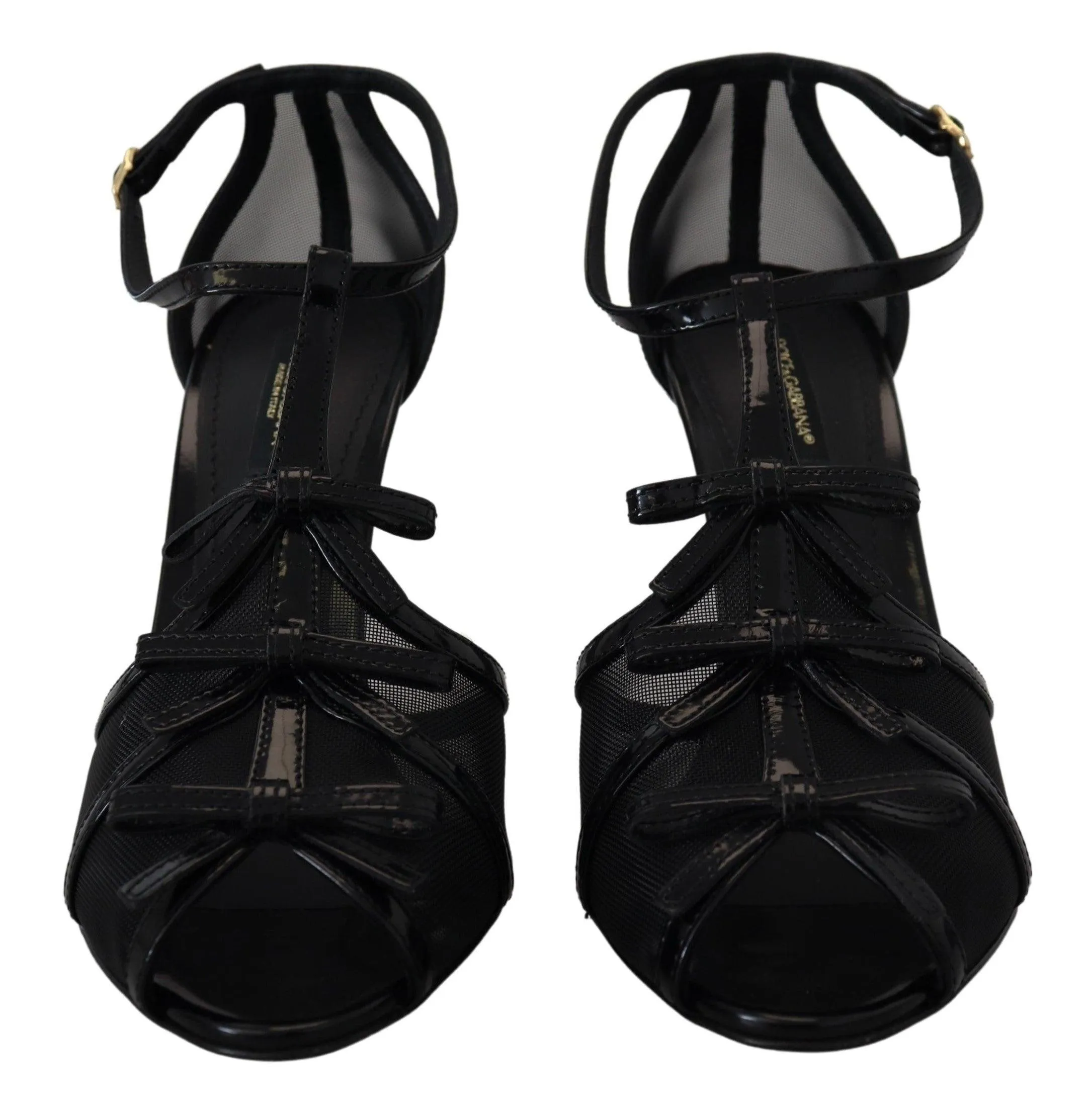 Dolce & Gabbana Black Stiletto High Heels Sandals Shoes