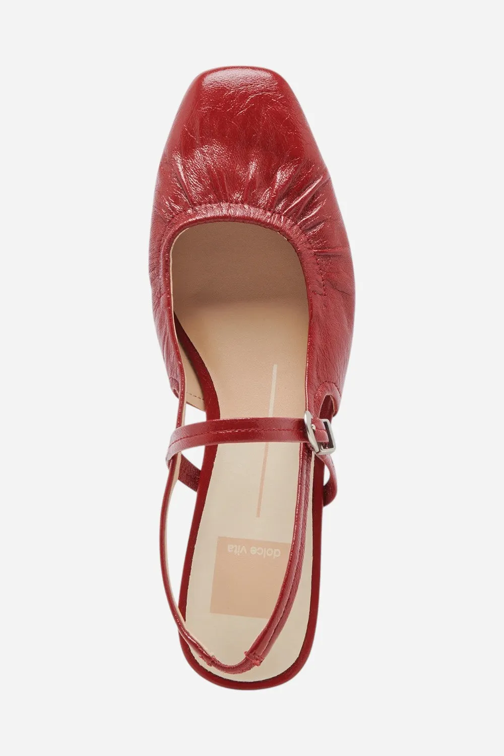 Dolce Vita Rianne Flats in Red Crinkle Patent