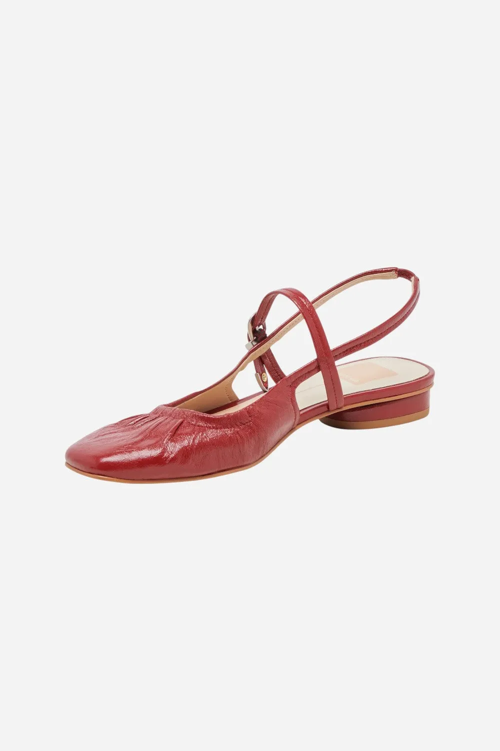 Dolce Vita Rianne Flats in Red Crinkle Patent