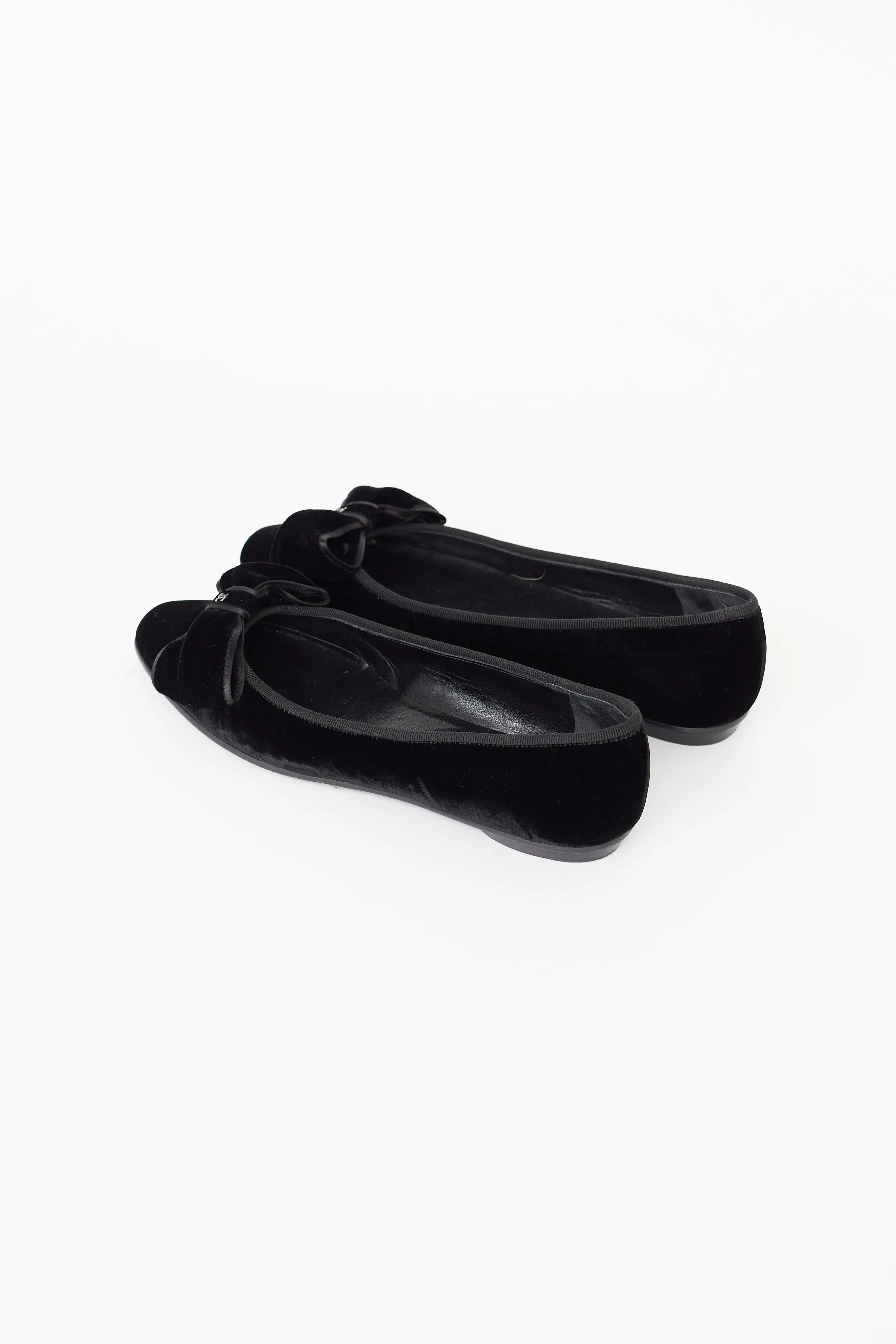 Fall 2004 Black Velvet Bow Ballet Flat