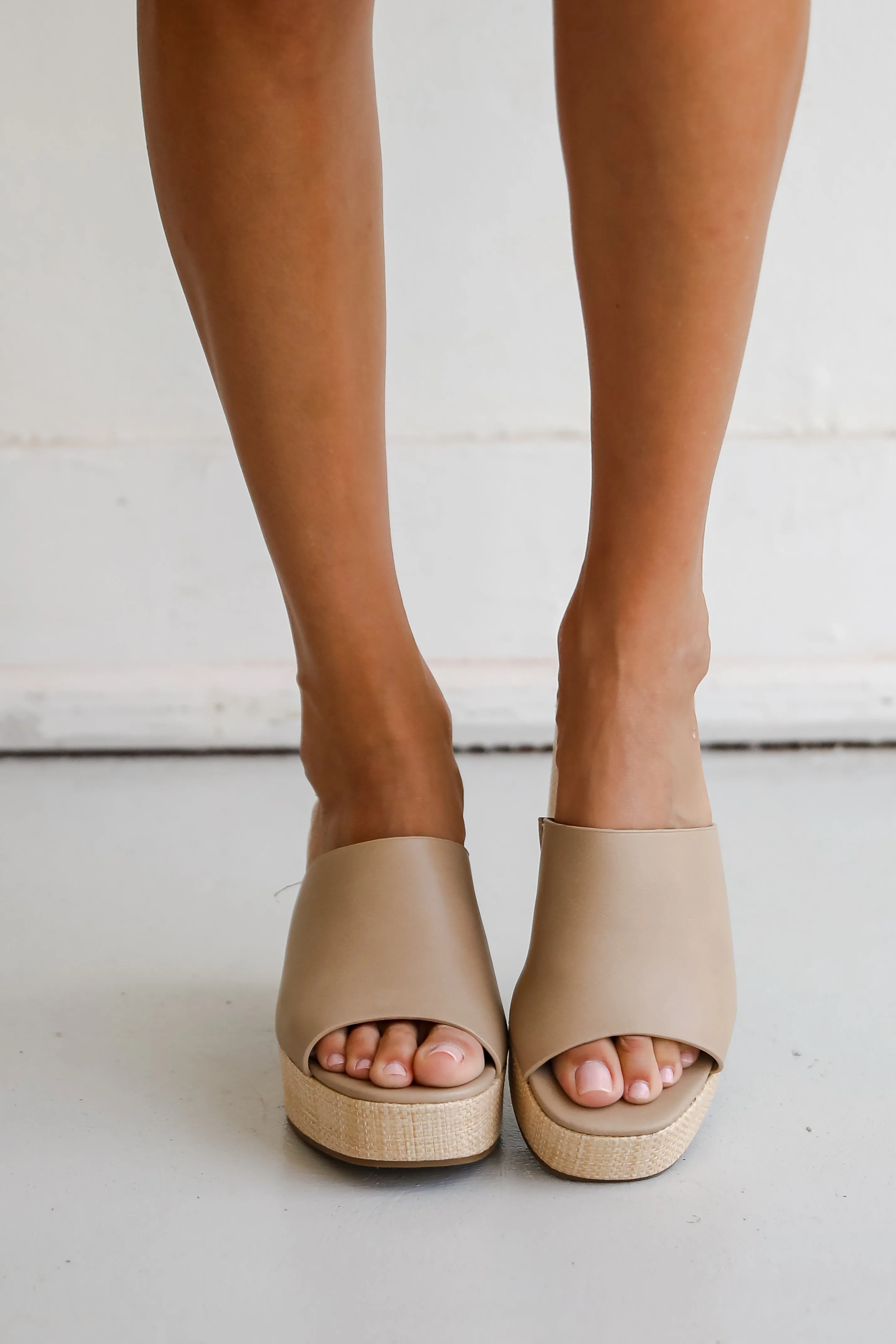 FINAL SALE - Sunny Steps Nude Platform Heels