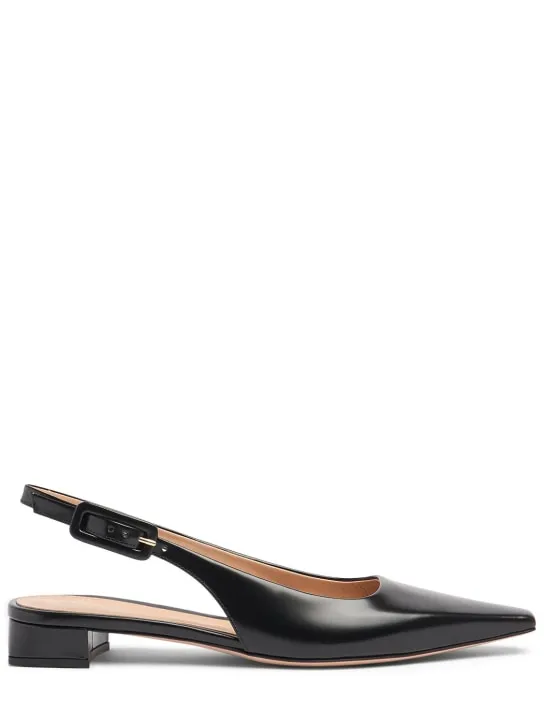 Gianvito Rossi   20mm Tokio leather slingback flats 