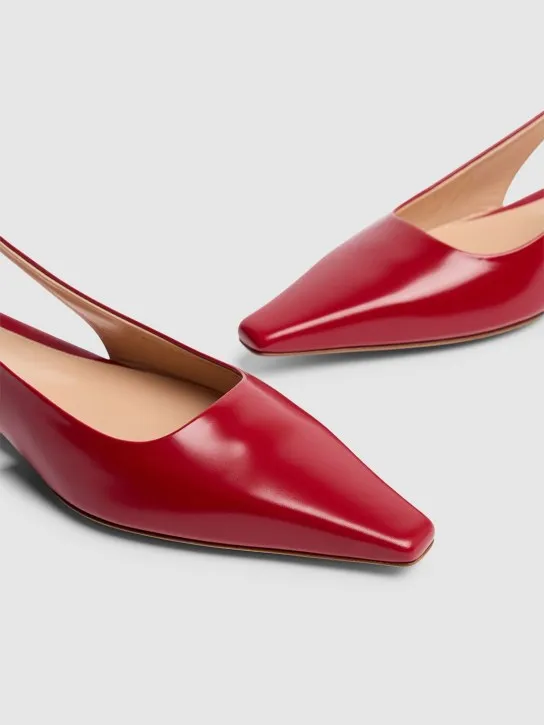 Gianvito Rossi   20mm Tokio leather slingback flats 