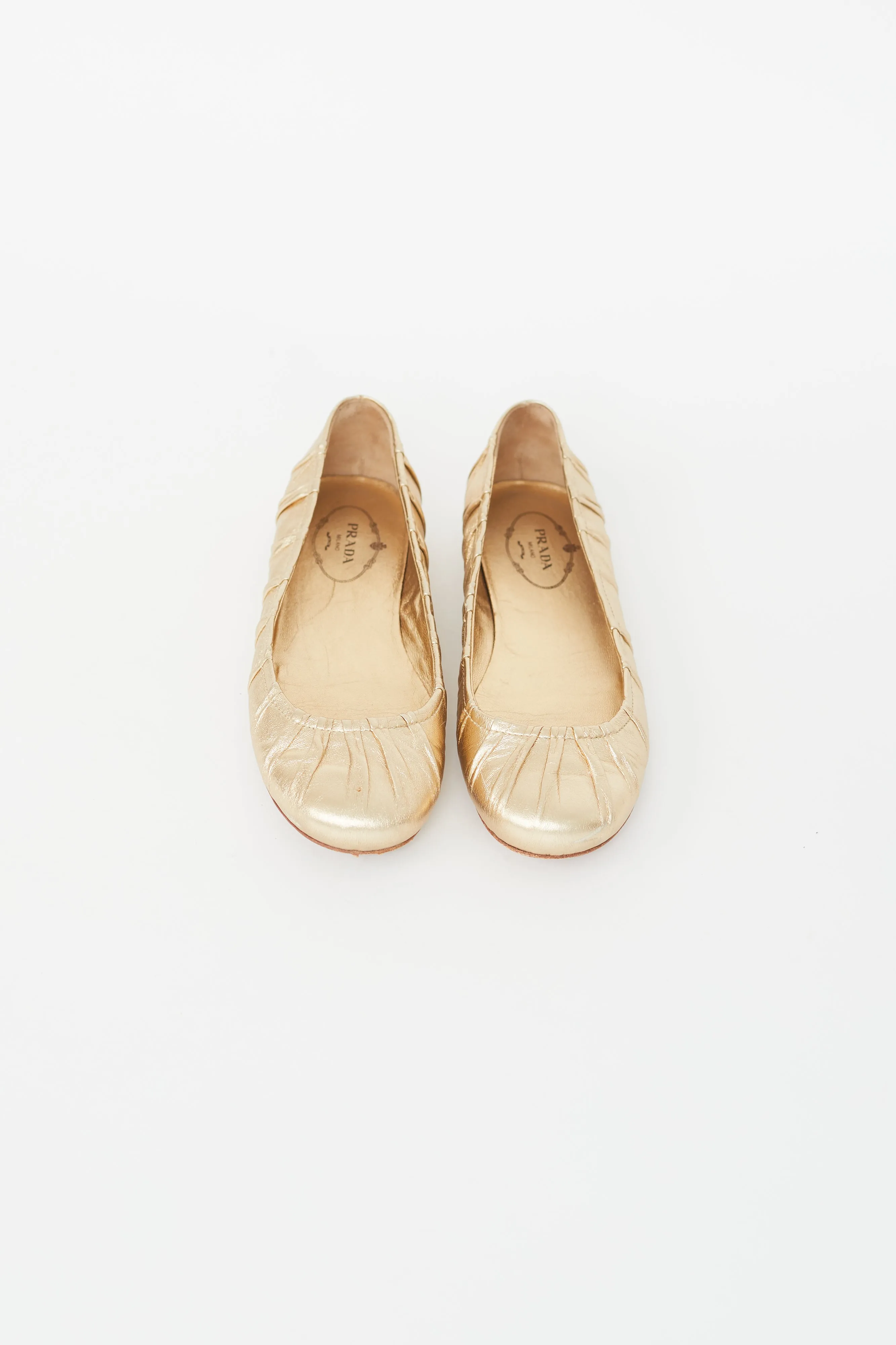 Gold Metallic Ballet Flat