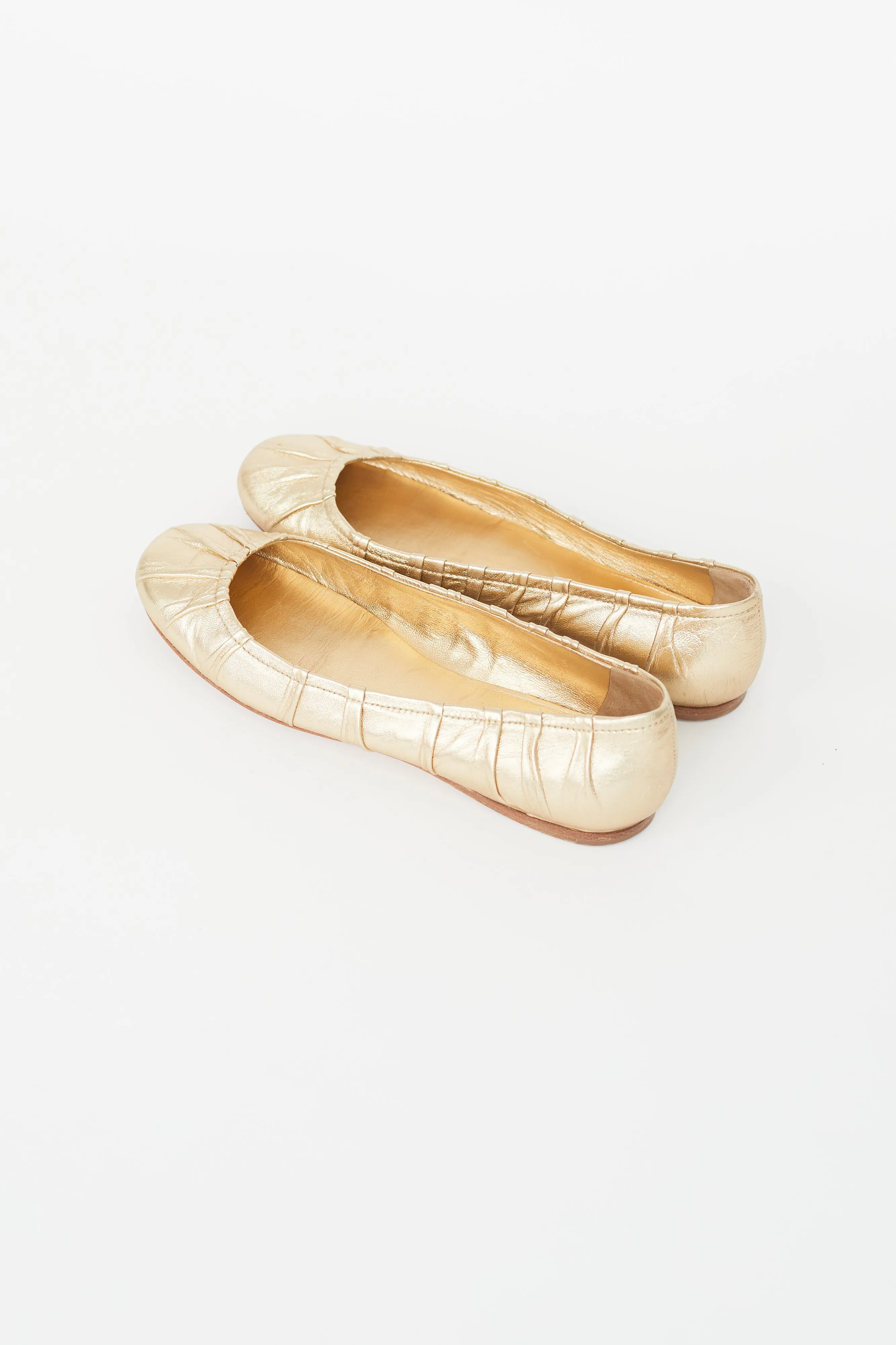 Gold Metallic Ballet Flat