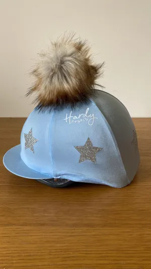 Hardy Equestrian Single stars Hat Silk With Removable Pom Pom