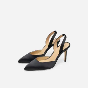 Hebe Satin Slingback Pumps