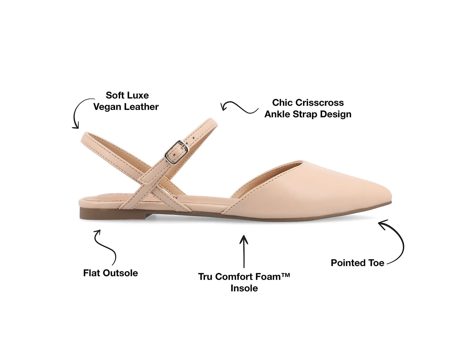 Journee Collection Martine ballet flats, beige