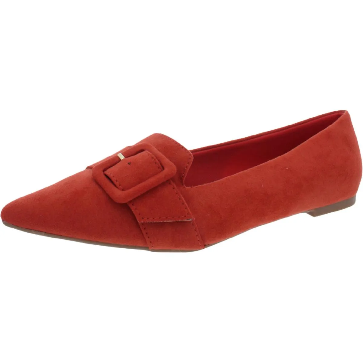 Journee Collection Womens Audrey Faux Suede Slip On Pointed Toe Flats