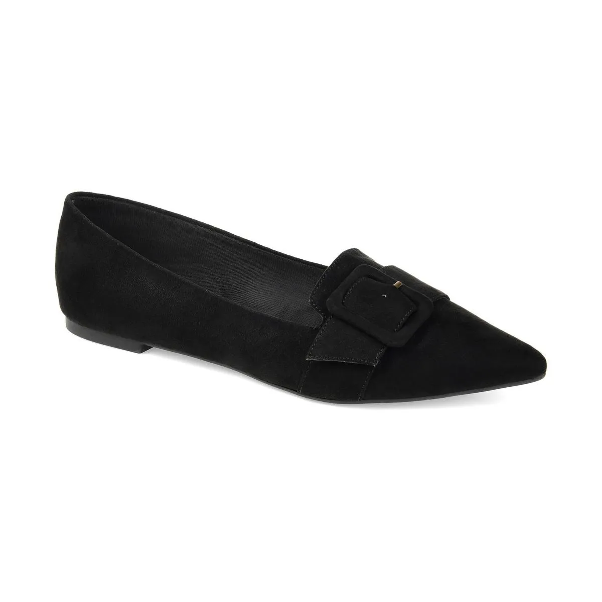 Journee Collection Womens Audrey Faux Suede Slip On Pointed Toe Flats