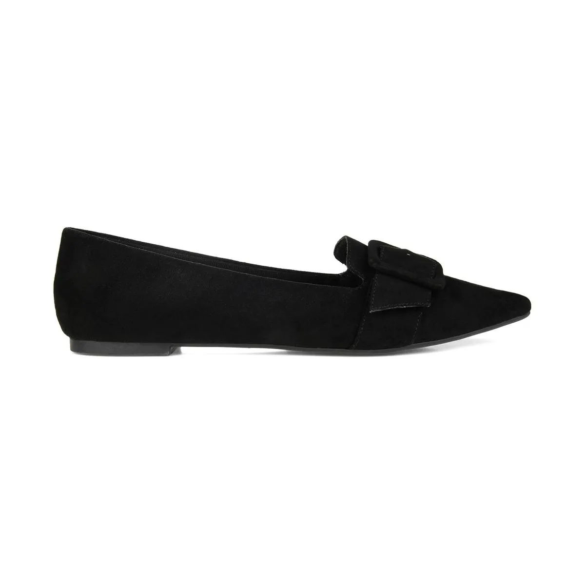 Journee Collection Womens Audrey Faux Suede Slip On Pointed Toe Flats