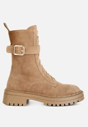 Kasper Suede Chunky Lug Boots