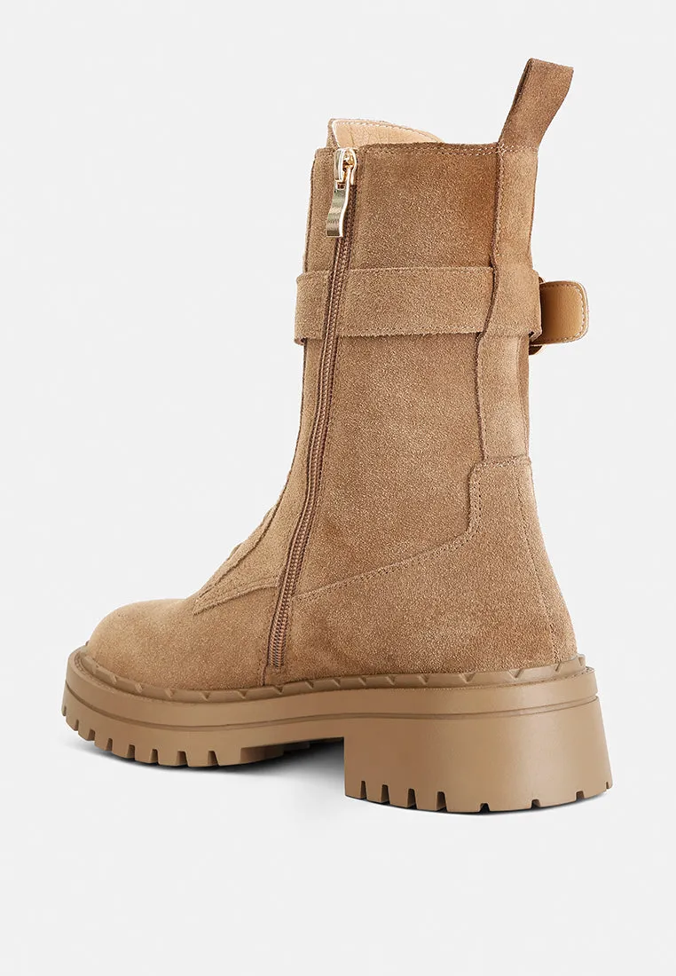 Kasper Suede Chunky Lug Boots