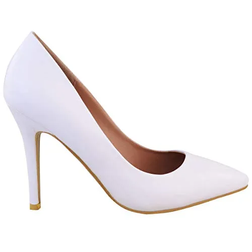 Ladies Low MID HIGH Heel With Pointed Toe Pumps In Court Shoes Style