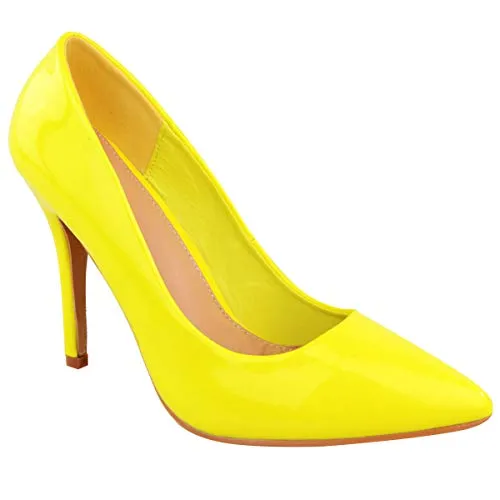 Ladies Low MID HIGH Heel With Pointed Toe Pumps In Court Shoes Style