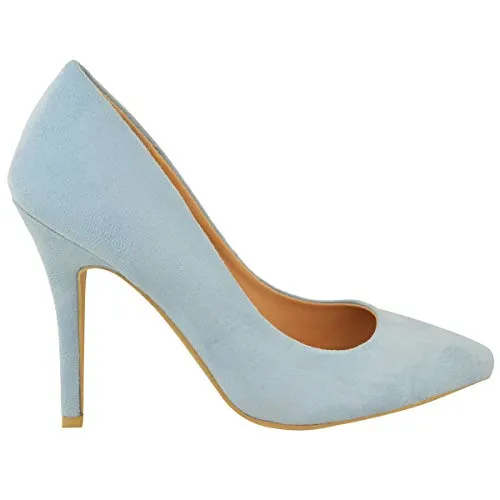 Ladies Low MID HIGH Heel With Pointed Toe Pumps In Court Shoes Style