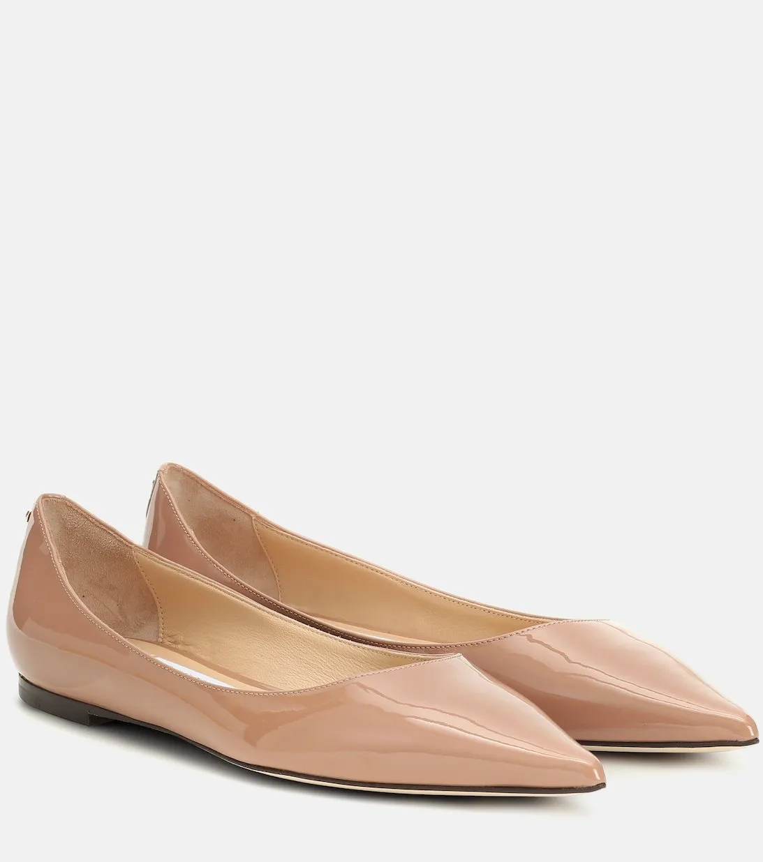 Love Jimmy Choo patent leather ballerinas, beige