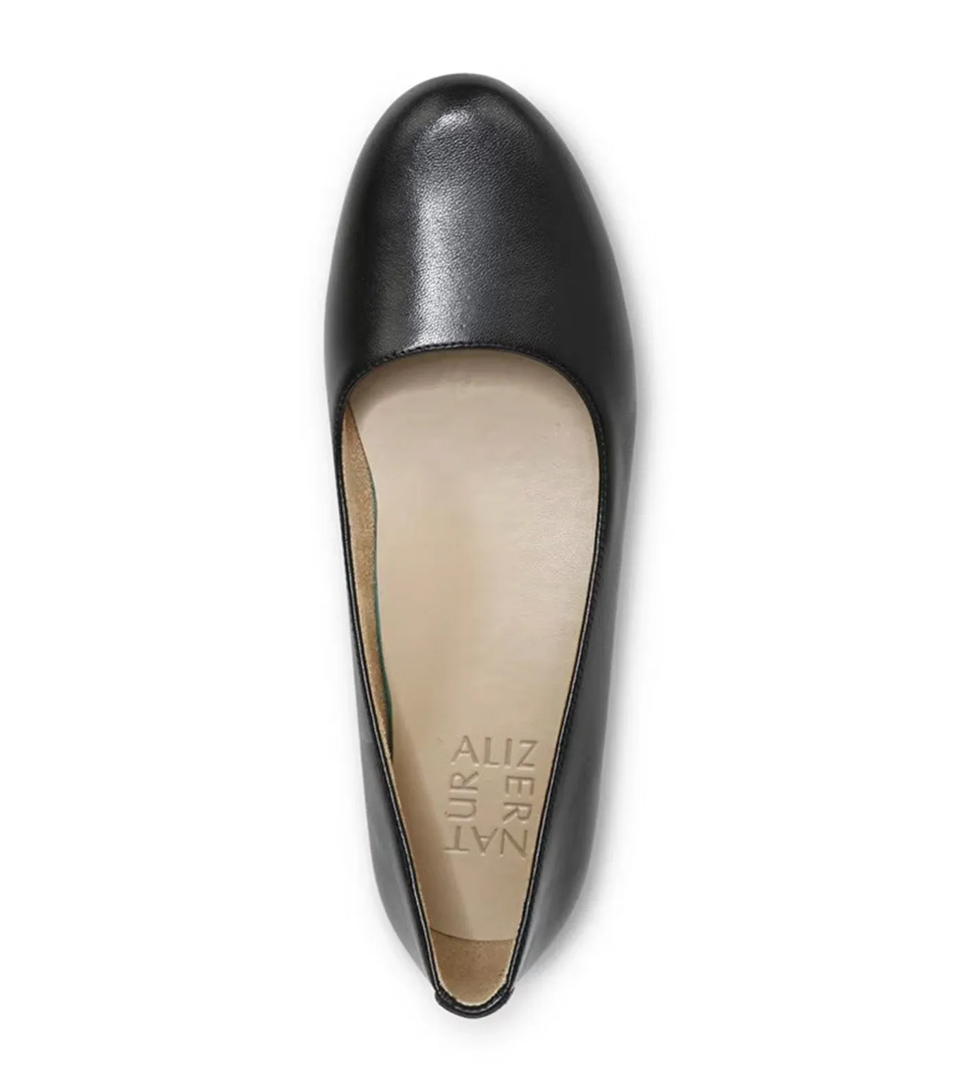 Maxwell Ballet Flat Black Leather