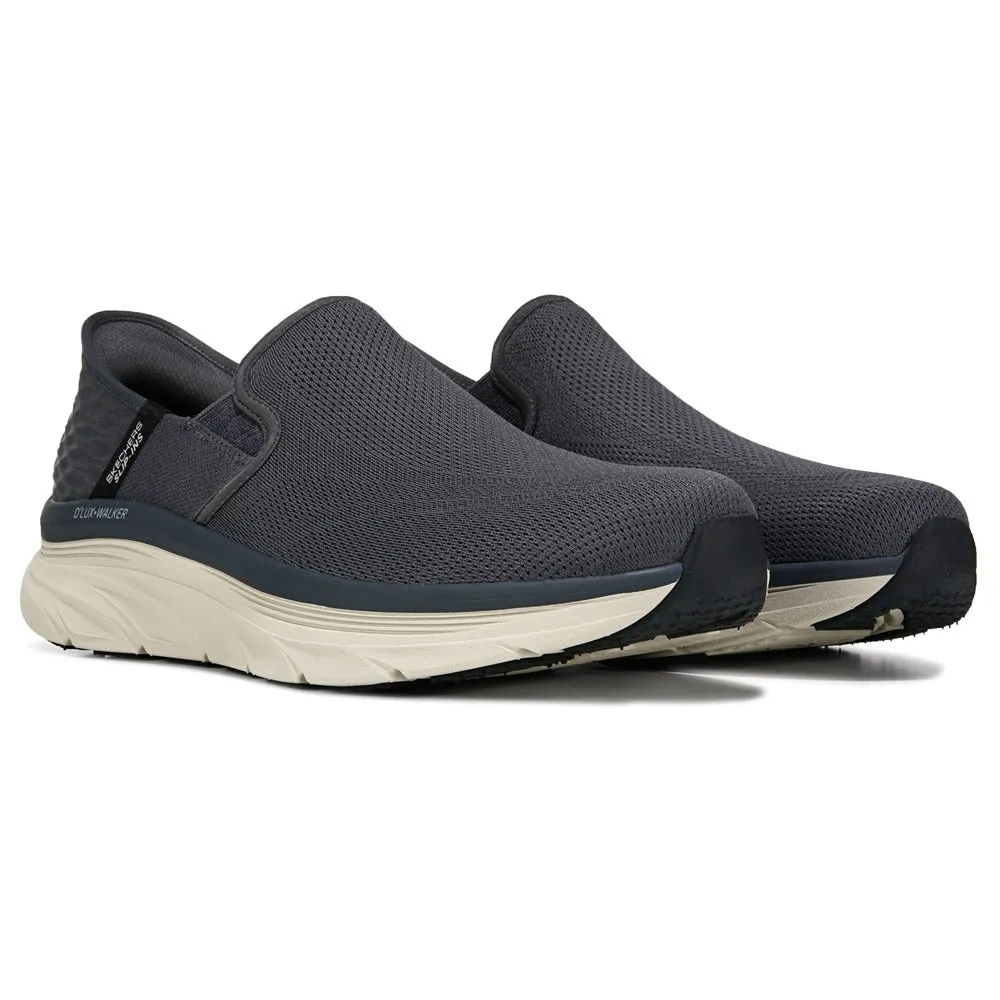 Men's D'Lux Walker Oxford Wide Slip On Skechers, charcoal