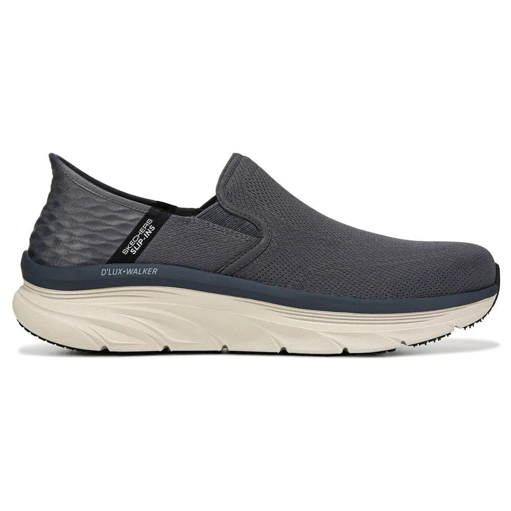 Men's D'Lux Walker Oxford Wide Slip On Skechers, charcoal