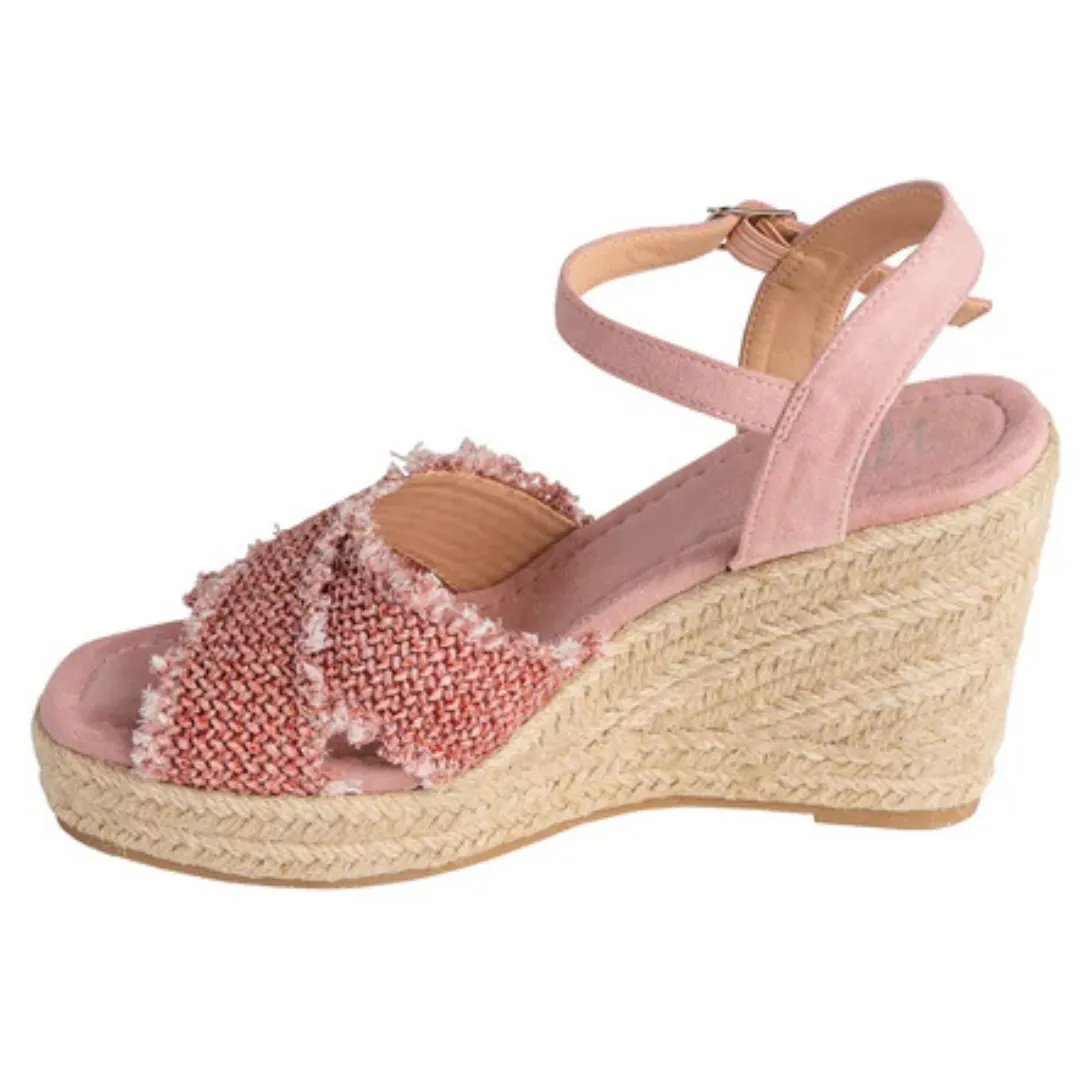 Online Exclusive | Elinor Wedge with Ankle Strap in Pink