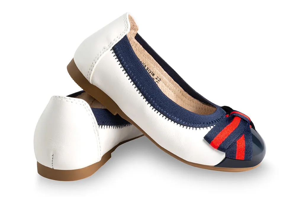 Paris White/Navy Ballet