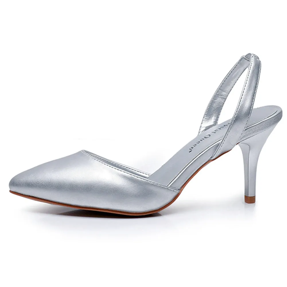 Pointed Toe Brief Elegant Slingback High Heels