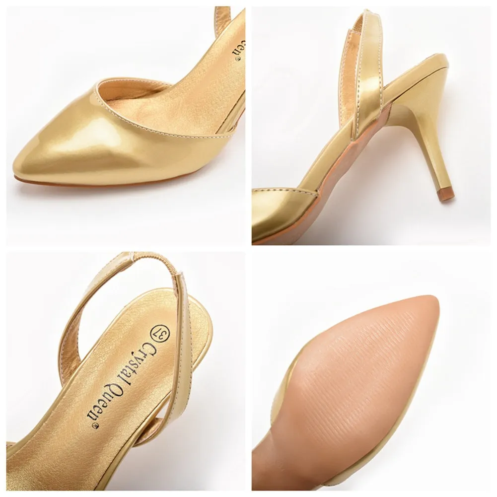 Pointed Toe Brief Elegant Slingback High Heels