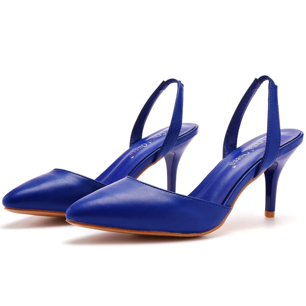 Pointed Toe Brief Elegant Slingback High Heels