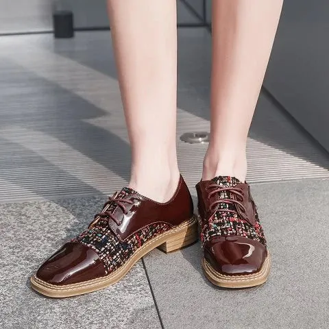 Popular Block Square Toe Casual Shoes