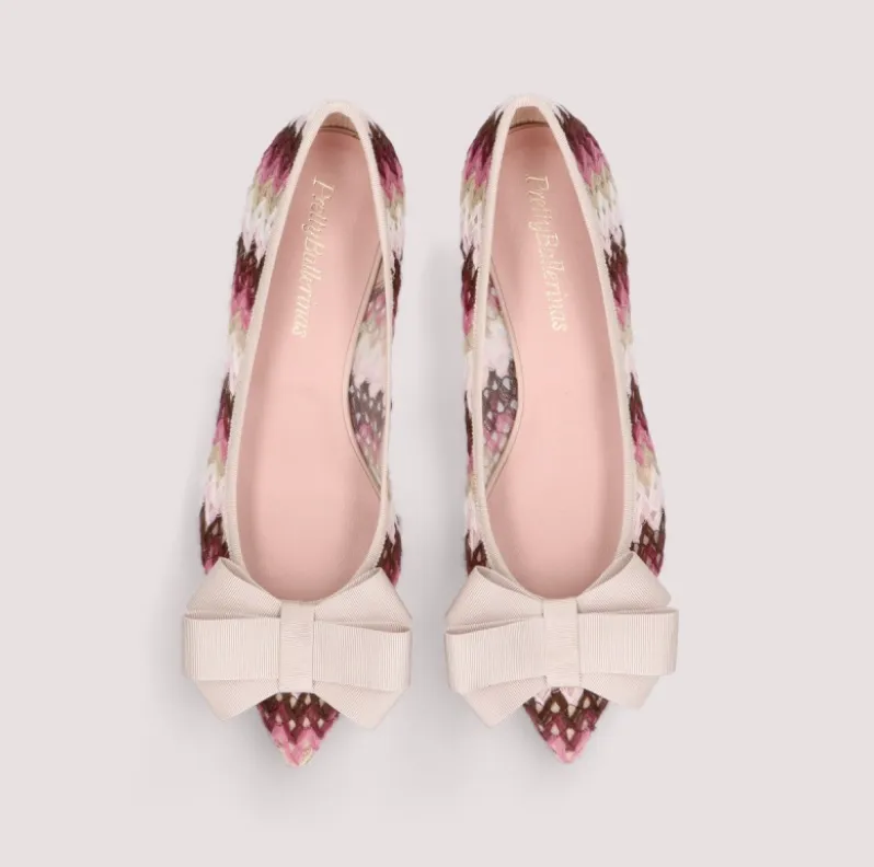 Pretty Ballerinas Ella Pink Multi Woven Ballet Pump