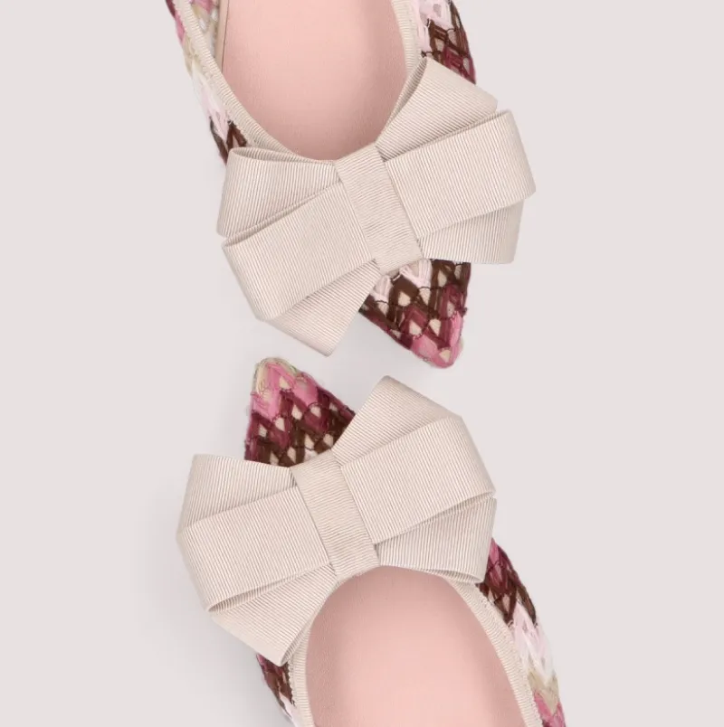 Pretty Ballerinas Ella Pink Multi Woven Ballet Pump