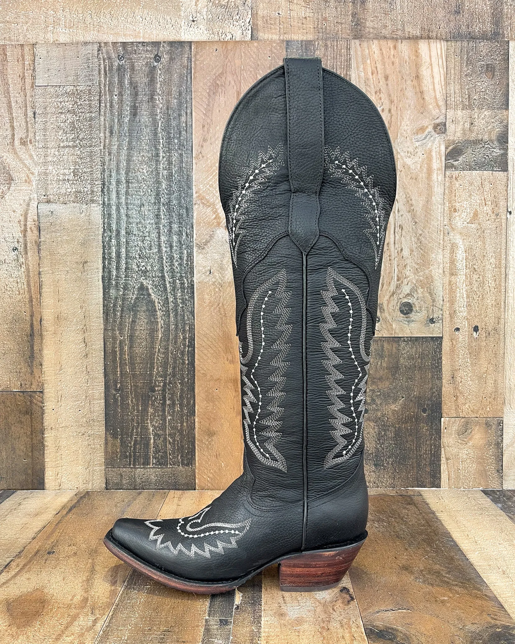 "ALICE" BLACK | WOMEN TALL COWBOY BOOTS