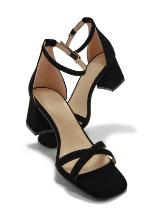 Rae Block Mid Heels - Black