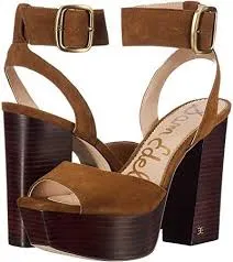 SAM EDELMAN - RAIN SUEDE HIGH HEEL SANDALS **FREE SHIPPING**