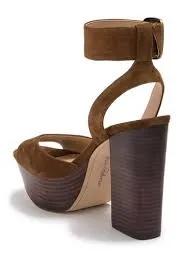 SAM EDELMAN - RAIN SUEDE HIGH HEEL SANDALS **FREE SHIPPING**