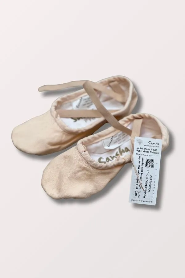 Sansha PRO1C Canvas Split Sole Ballet Shoe - Light Pink