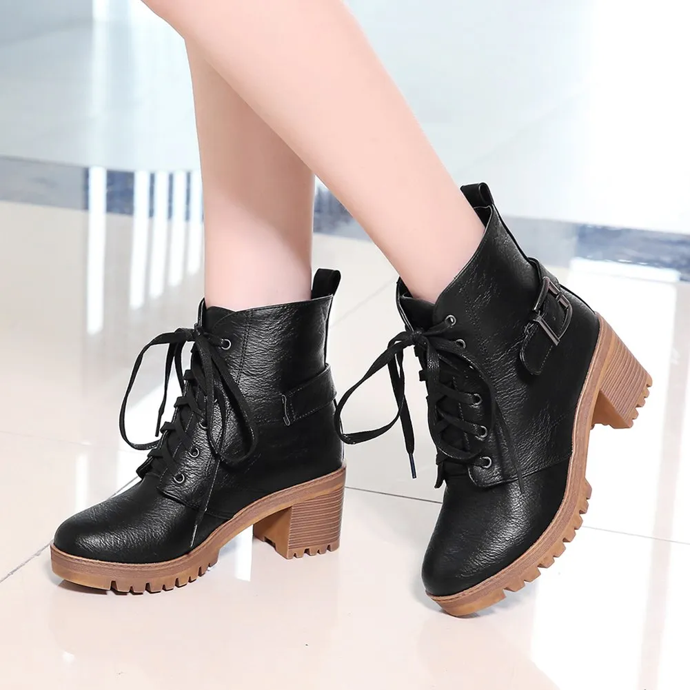 shoelaces winter boots woman ankle martin boots