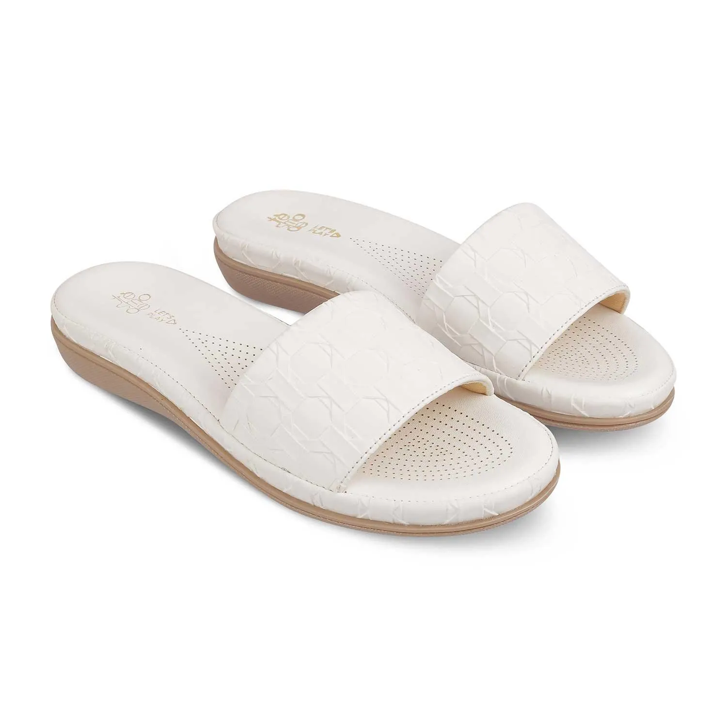 The Vienna White Women's Casual Flats Tresmode