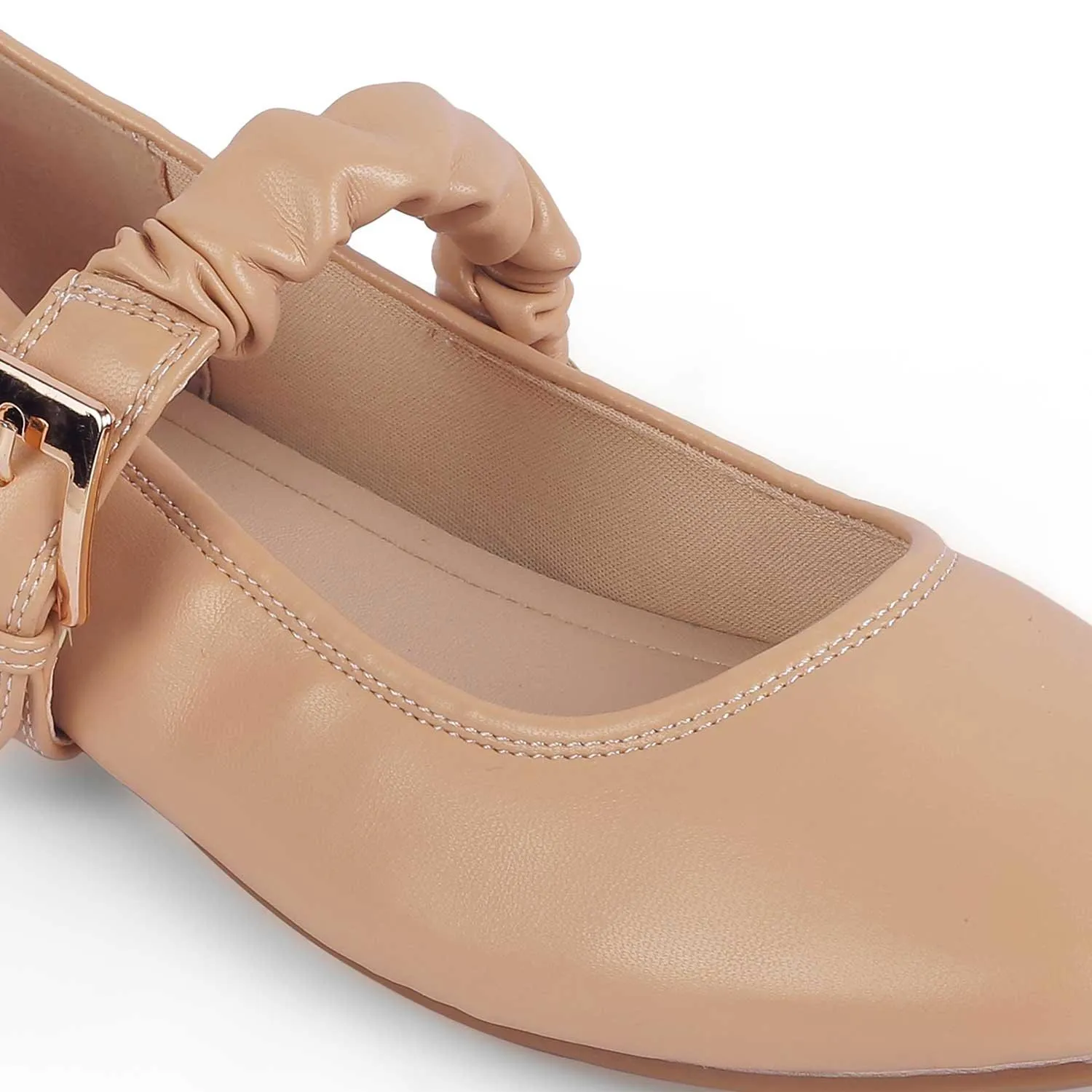 Tresmode Ballet Beige Women's Casual Ballerinas