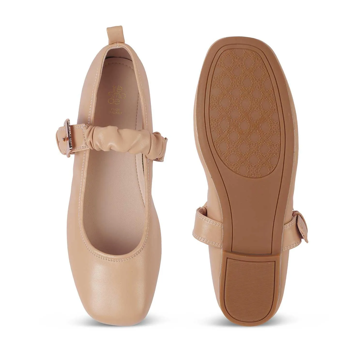 Tresmode Ballet Beige Women's Casual Ballerinas